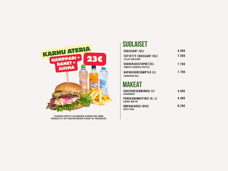 Karhu menu 3