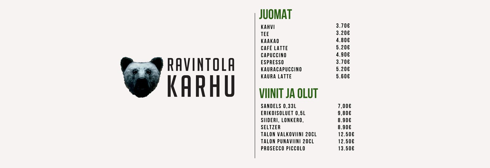 Kargu menu 1