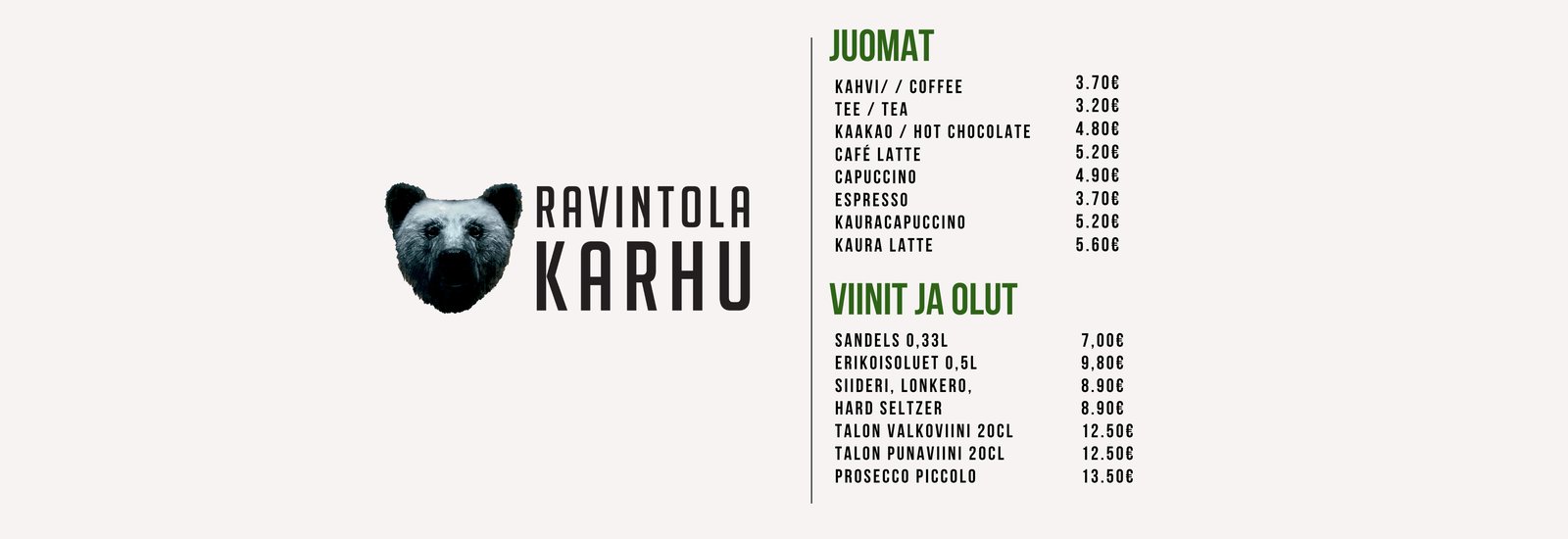 Kargu menu 1