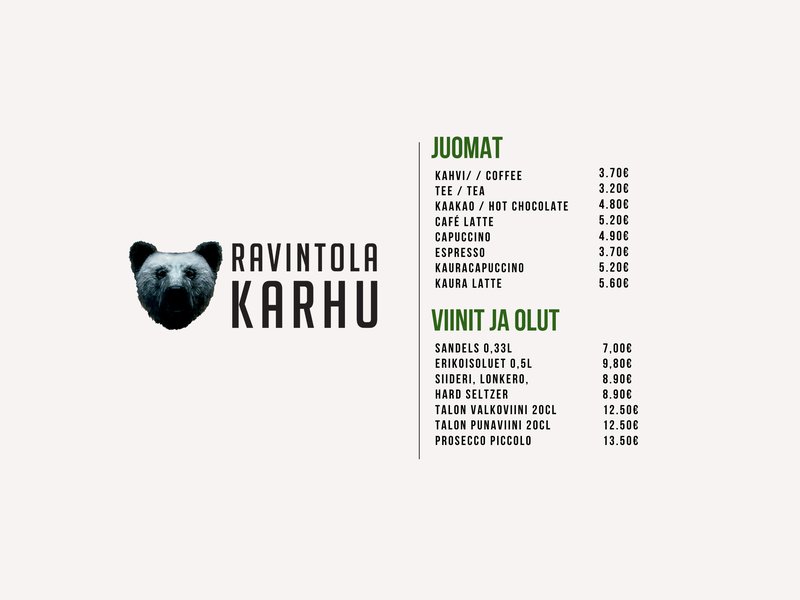 Kargu menu 1