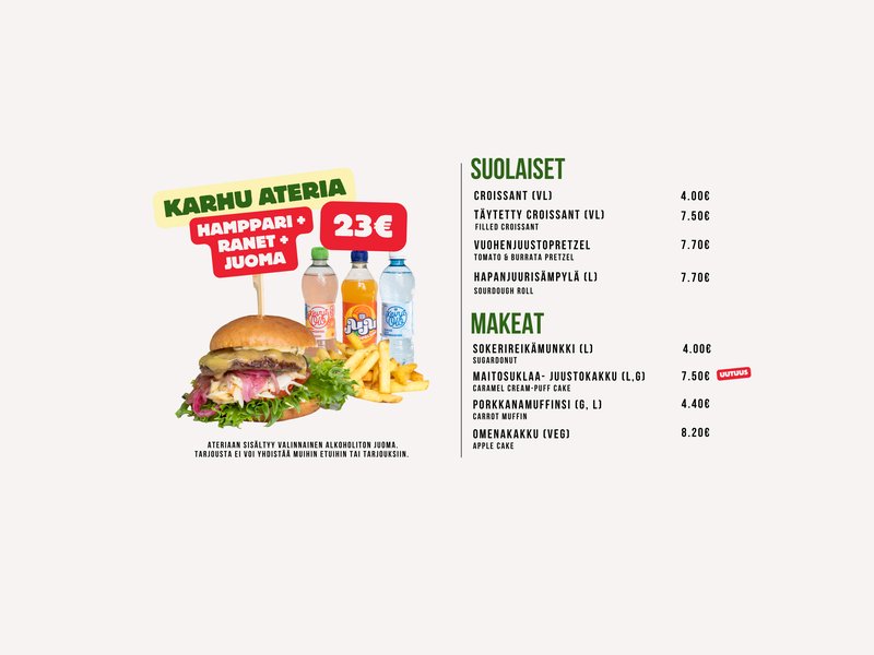 Karhu menu 3
